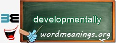 WordMeaning blackboard for developmentally